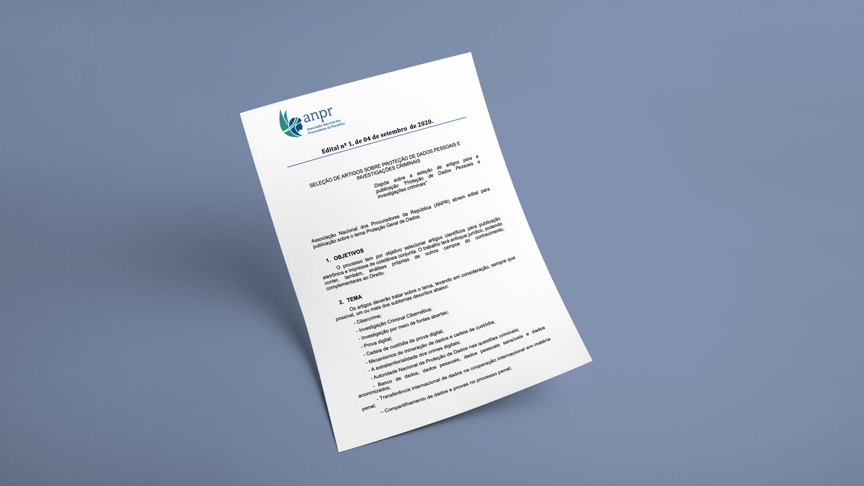 ANPR publica edital para coletânea de artigos sobre proteção geral de dados