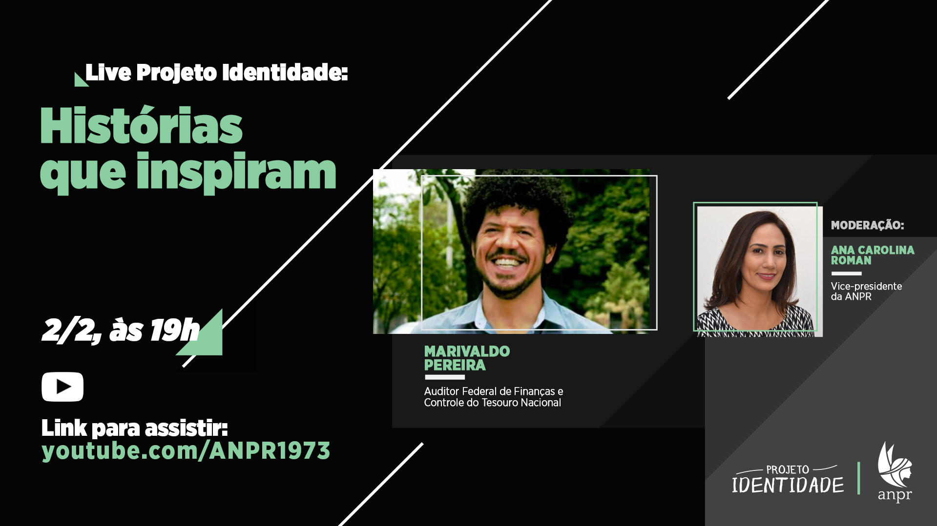 Projeto Identidade realiza live com histórias inspiradoras, dia 2/2