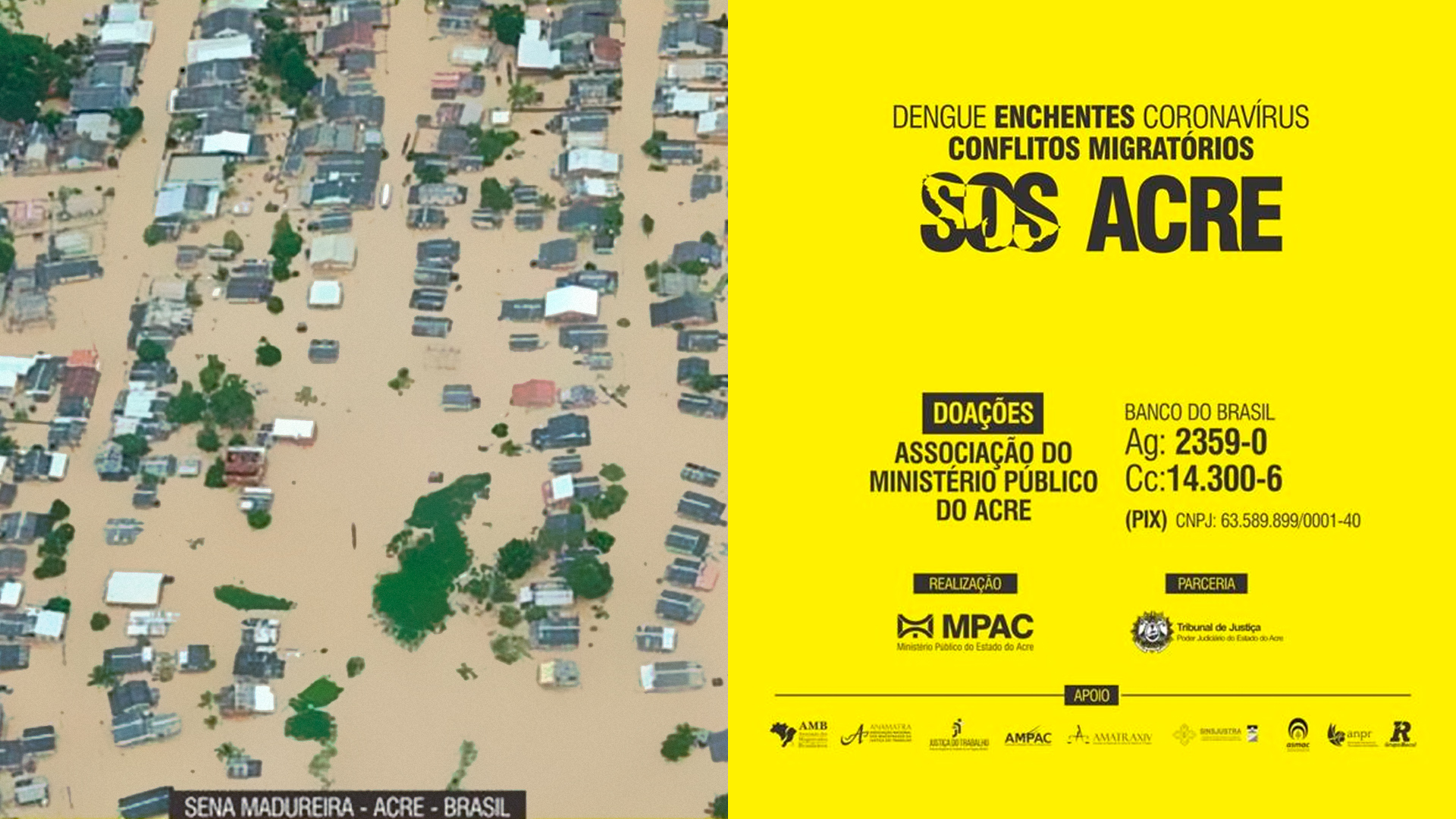 Campanha SOS Acre busca auxiliar estado atingido por covid, enchentes e dengue