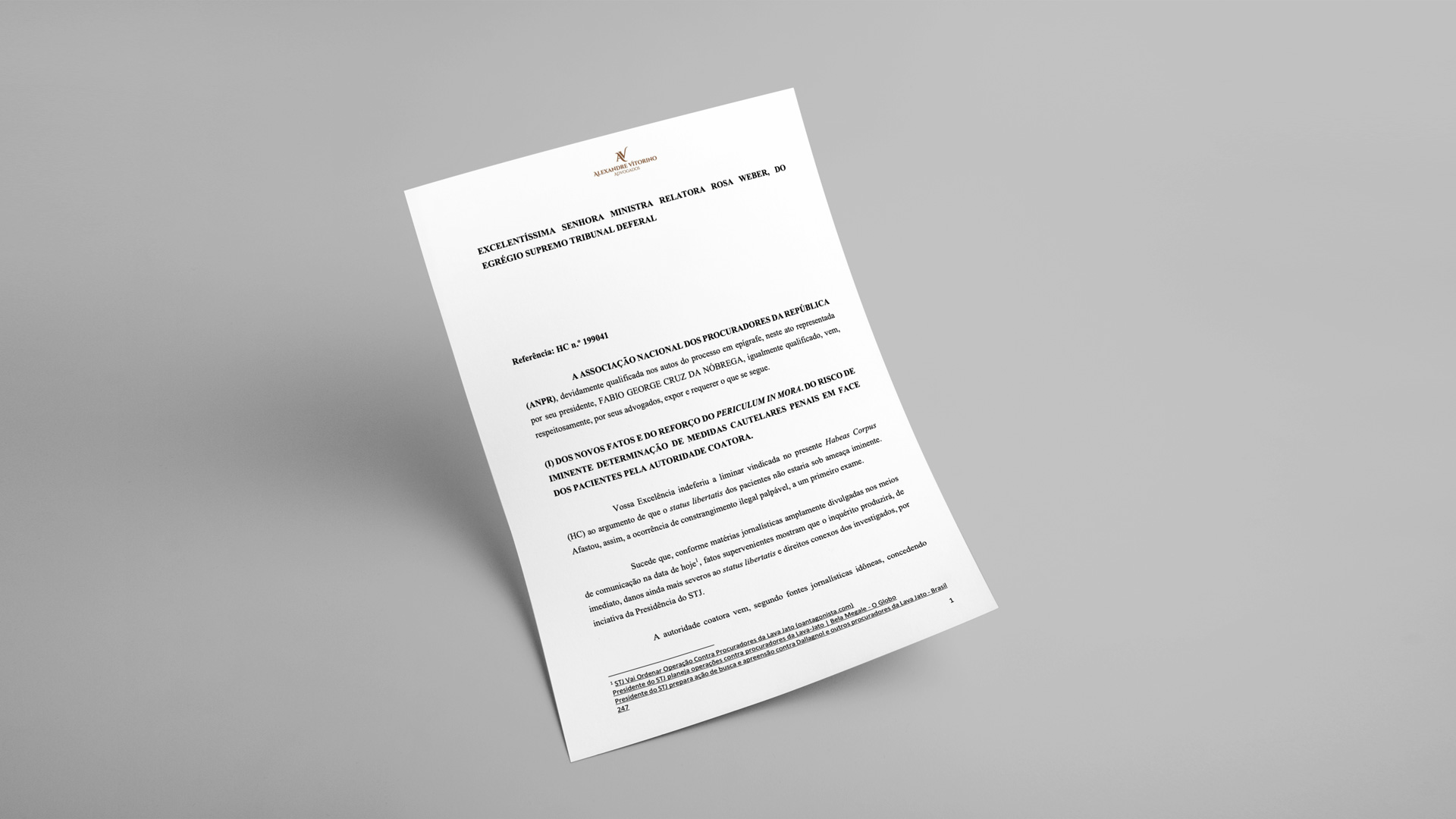 ANPR reitera pedido de liminar para suspensão de inquérito do STJ