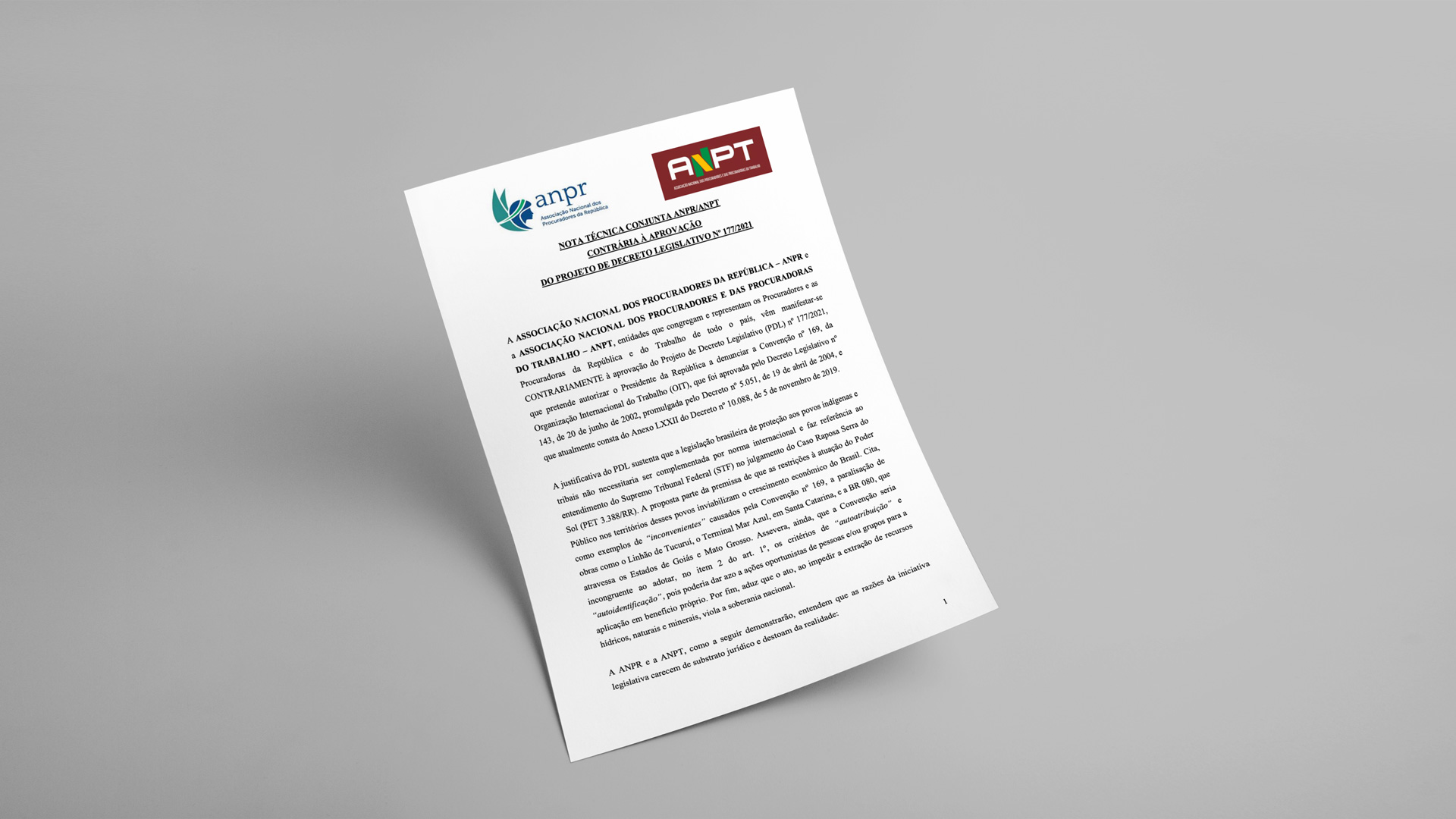 ANPR e ANPT defendem tratado sobre populações tradicionais e rejeição de projeto