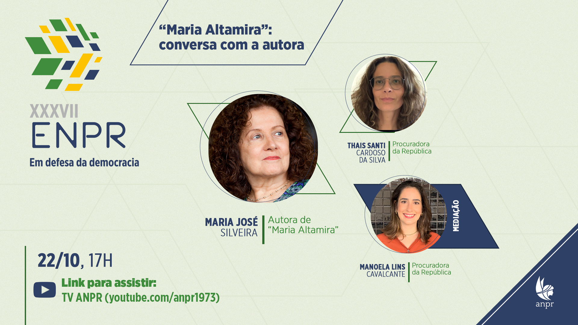 Livro “Maria Altamira” será abordado em live com a autora pelo 37º ENPR