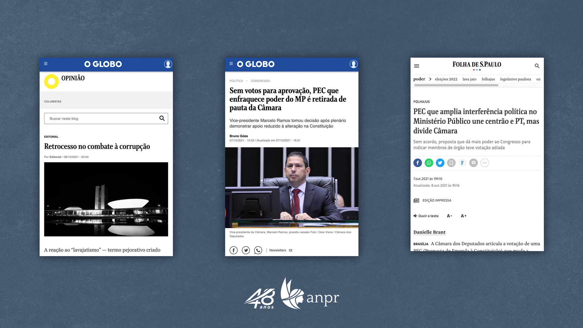 ANPR defende a rejeição da PEC 5/21 em veículos de comunicação