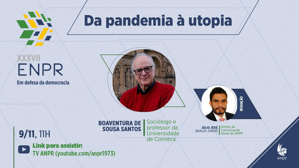ENPR transmite conferência com Boaventura de Sousa Santos, nesta terça (9)