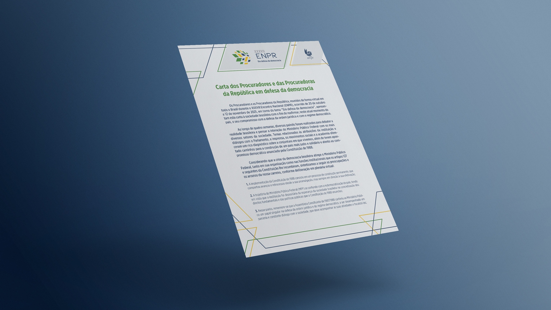 Confira a carta final do 37º ENPR em defesa da democracia