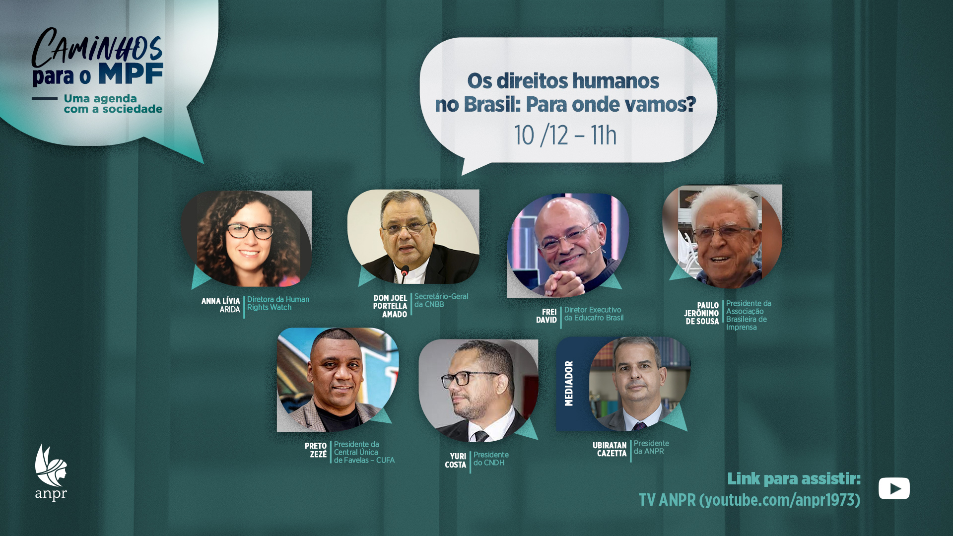 ANPR discute direitos humanos no Brasil nesta sexta (10)