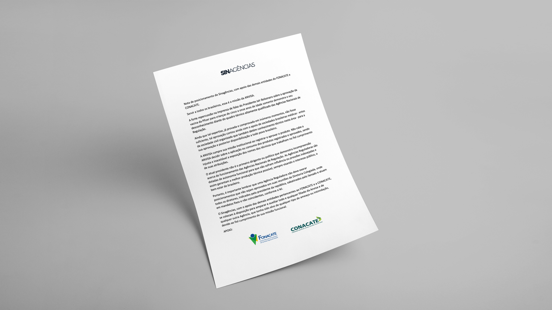 ANPR se posiciona em defesa dos servidores da ANVISA