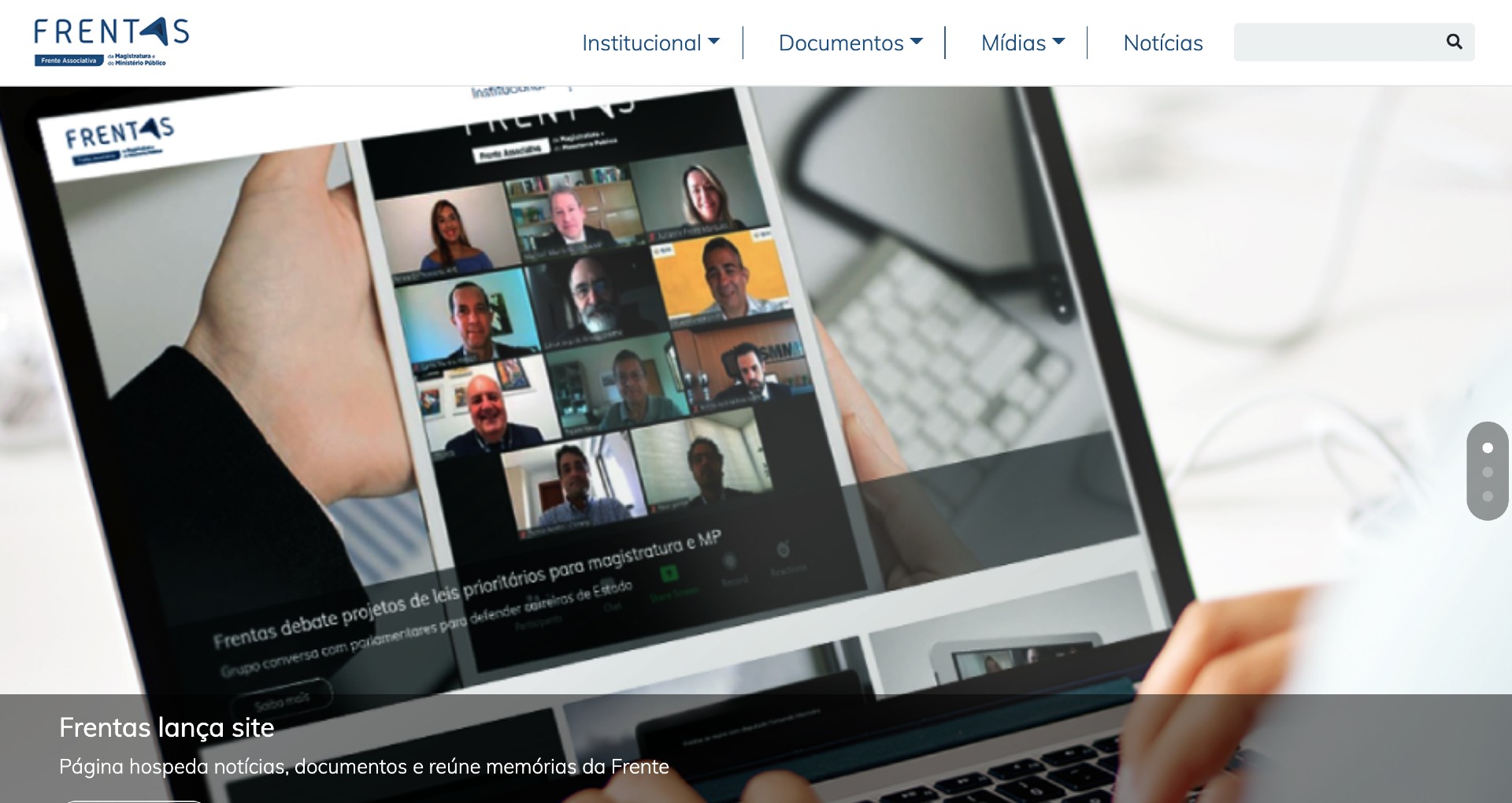 Frentas lança site com notícias, documentos e memórias do frente