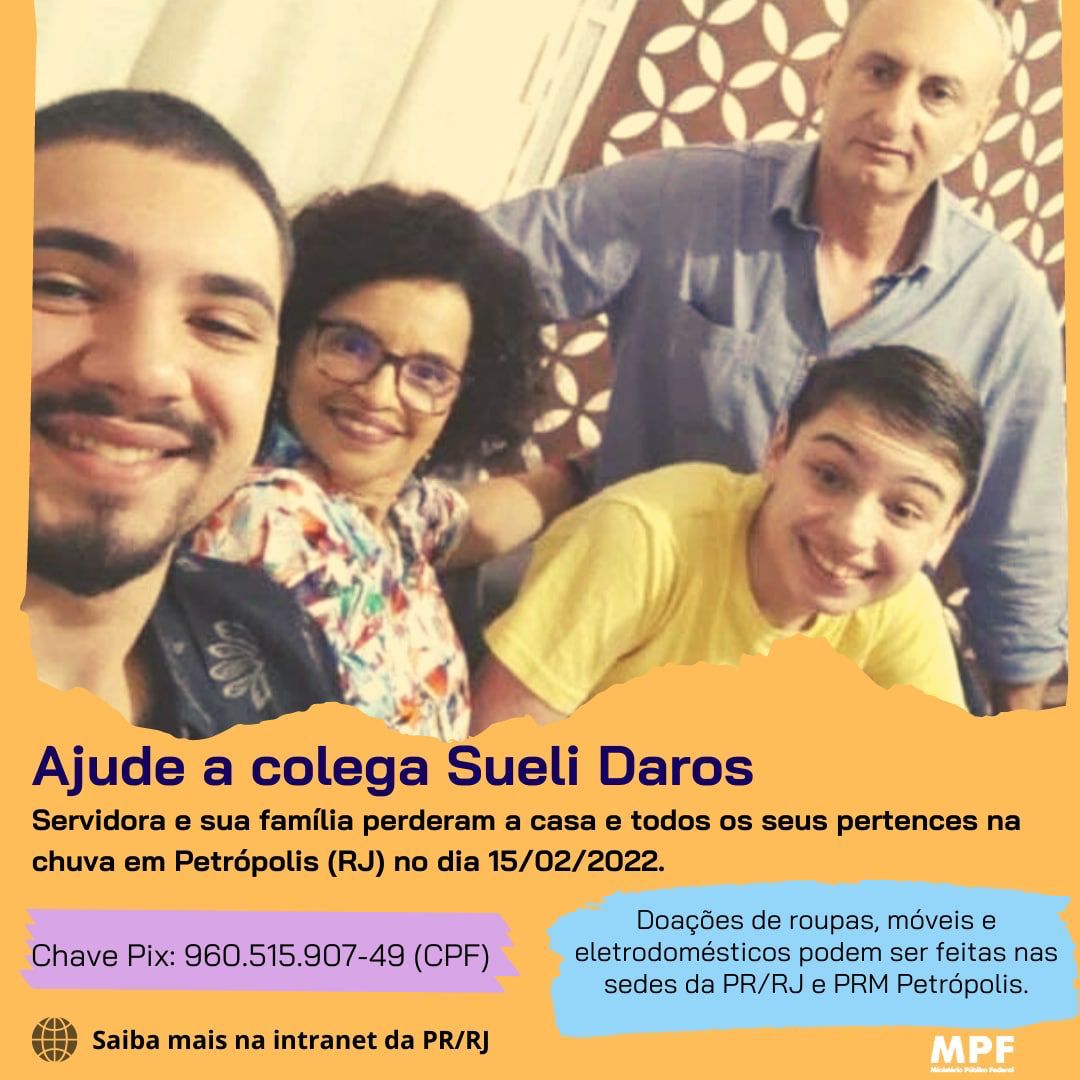 Temporal em Petrópolis: ajude servidora do MPF que perdeu sua casa após a forte chuva