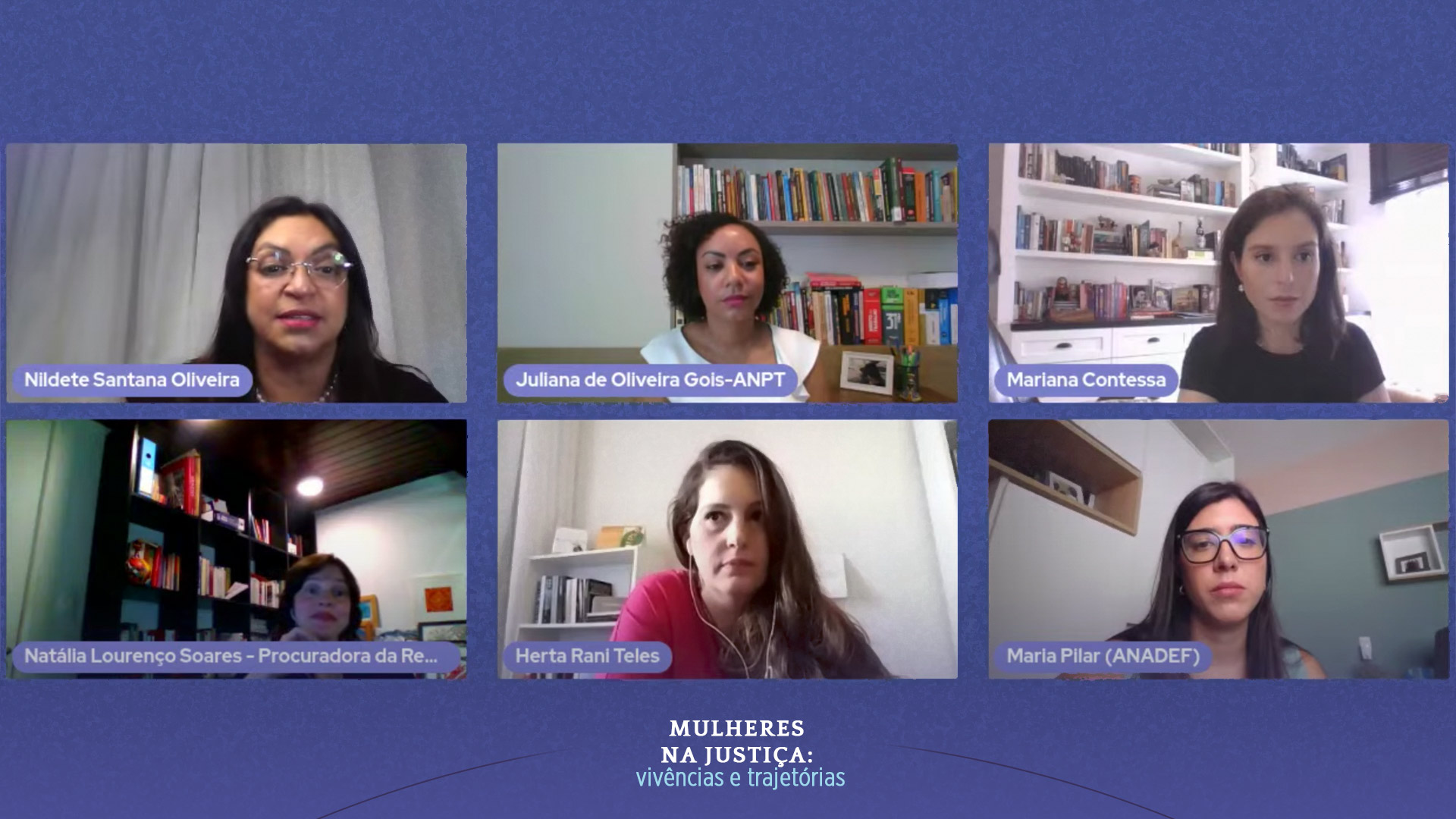 Em alusão ao Dia Internacional da Mulher, a Associação Nacional dos Procuradores da República (ANPR), a Associação Nacional das Procuradoras e Procuradores do Trabalho (ANPT), a Associação dos Juízes Federais (AJUFE), a Associação Nacional dos Defensores Públicos Federais (ANADEF), a Associação Nacional dos Advogados Públicos Federais (ANAFE) e a Ordem dos Advogados do Brasil (OAB) do Distrito Federal promoveram, nesta quinta-feira (10/03), a live "Mulheres na Justiça: vivências e trajetórias". As participantes expuseram a realidade ainda imperada por discriminação e preconceito e os desafios para garantir, efetivamente, no país a igualdade entre homens e mulheres.  Na condição de mediadora, a procuradora da República Natália Soares, que integra a comissão ANPR Mulheres, começou o evento ressaltando a importância da luta pela igualdade de gênero, que transcende o dia 8 de março. Na sequência, ele fez desagravo às colegas procuradoras da República em razão de manifestação recente do procurador-geral da República. "Homenageio as mulheres do sistema de Justiça, que todos os dias acordam e escolhem combater a corrupção e a desigualdade, garantir direitos fundamentais, combater a criminalidade organizada, que não se furtam de sair de seus gabinetes e ouvir a sociedade, a fazer inspeções, e no dia a dia contribuem enormemente com a sociedade brasileira", afirmou.  A juíza federal substituta Mariana Camargo Contessa ressaltou que em 2012 os dados já revelavam uma maioria feminina nos cursos de Direito. À época, profetizava-se que em pouco tempo esse seria também o cenário nos tribunais brasileiros, o que não se concretizou, de acordo com a magistrada.  "O quadro é bem diferente. De 2013 em diante, o percentual de juízas cresceu só 2%, o de juízas convocadas sofreu queda, e mesmo as mulheres nos tribunais superiores tiveram redução de 23% para 19%. O número de magistradas na Justiça Federal está caindo, está abaixo da média nacional. Não houve ascensão como profetizado. O otimismo só pode ser substituído pelo ceticismo", enfatizou.  "O que a gente vê nesses espaços de decisões, de políticas e de estratégias é que tem poucas mulheres somando nos caminhos de construção de políticas públicas", acrescentou Herta Rani Teles Santos, coordenadora da Comissão da Mulher da Associação dos Advogados Públicos Federais (Anafe).  A defensora pública federal Maria Pilar Prazeres de Almeida lembrou que o Dia Internacional da Mulher surgiu de uma série de lutas sindicais por melhorias e fez questão de citar impactos das falhas democráticas no sistema de Justiça.   "Quando não há mulheres nos cargos decisórios, os rumos da Justiça continuam sendo apontados apenas por homens, brancos, heterossexuais, proprietários do capital e do poder, que continuam organizando a sociedade a partir do ponto de vista deles".  A procuradora do Trabalho Juliana de Oliveira Góis lembrou o preconceito e a discriminação que sofreu ainda nos bancos da faculdade. À época, estabeleceu que, se fosse aprovada para o curso de Direito, faria um alisamento. "Eu alisei o cabelo por 11 anos. Com a pandemia, eu resolvi passar pelo processo de transição capilar e aos poucos eu fui criando a coragem de encarar o sistema de Justiça com meus cabelos naturais. Essa minha resposta de relacionar o Direito ao cabelo liso diz muito da sociedade que vivemos e as imagens que criamos, do que é ou não aceito".    A procuradora da República Natália Soares abordou os desafios da maternidade no MPF. "É muito desafiador vivenciar a gravidez e o momento da lactação. As regras, normalmente, são feitas para contemplar os 70% da carreira de homens. Ficamos muito a reboque", lamentou.   O evento serviu também para o lançamento do edital de publicação a ser lançada em conjunto pelas associações, com enfoque nas experiências das mulheres nas funções essenciais à justiça. Ao final, ela homenageou as mulheres. 