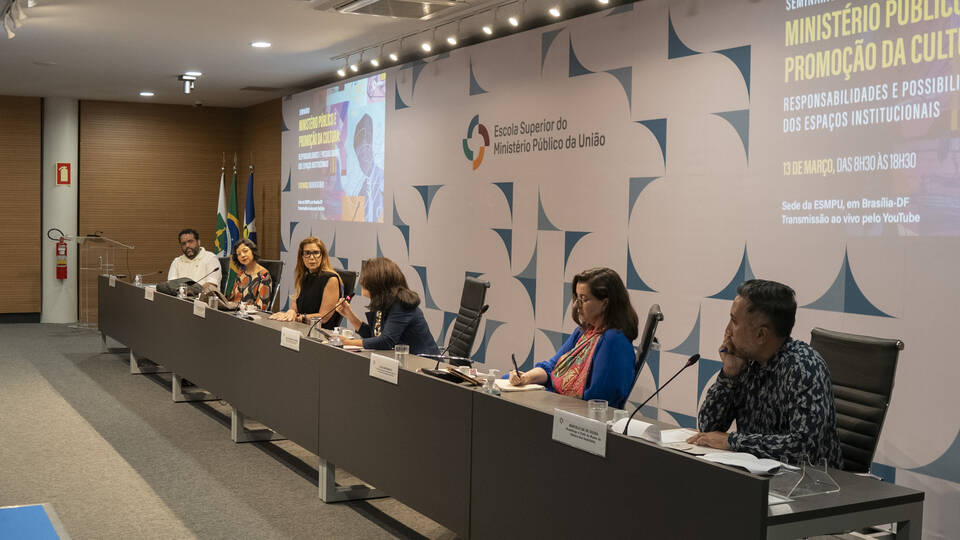 Membros do MPF e especialistas debatem o papel das instituições públicas no fomento à cultura em evento na ESMPU