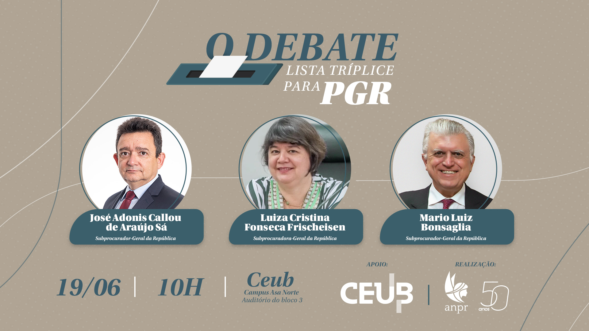 Lista Tríplice: Debate será na próxima segunda (19); participe enviando sua pergunta!